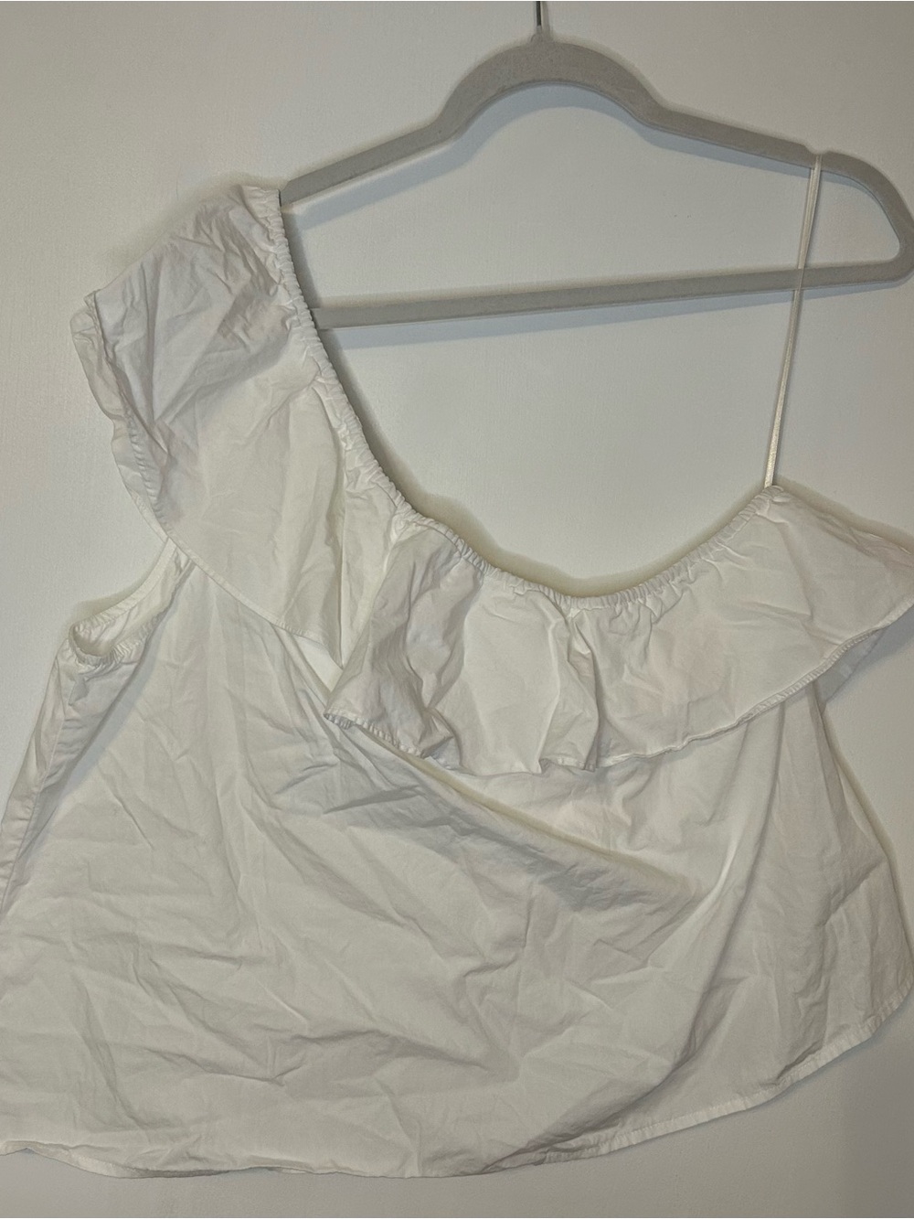 Banana Republic White Ruffled Off-Shoulder Top